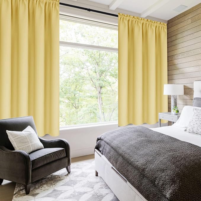 DWCN Blackout Curtains for Bedroom – Rod Pocket Thermal Insulated Noise - Image 2