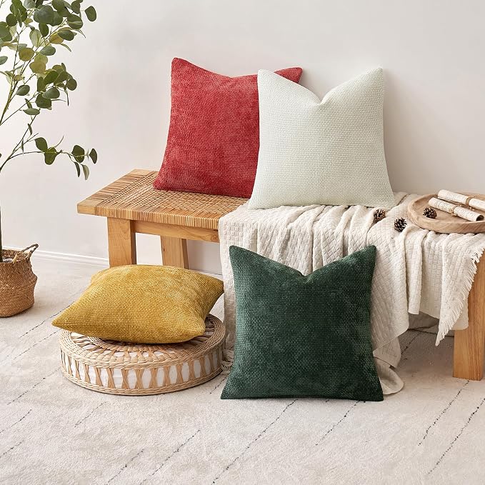MIULEE Christmas Pack of 4 Couch Throw Pillow Covers 18x18 Inch Christmas - Image 8