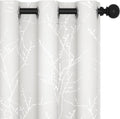 Deconovo White Curtains 72 Inches Long, Room Darkening Curtain, Thermal by Deconovo