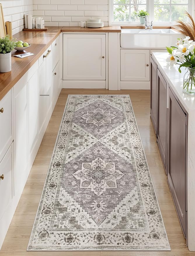SERISSA Boho Washable Runner Rug, 2x5 Rug Non-Slip Vintage Earth Tone Hallway - Image 6