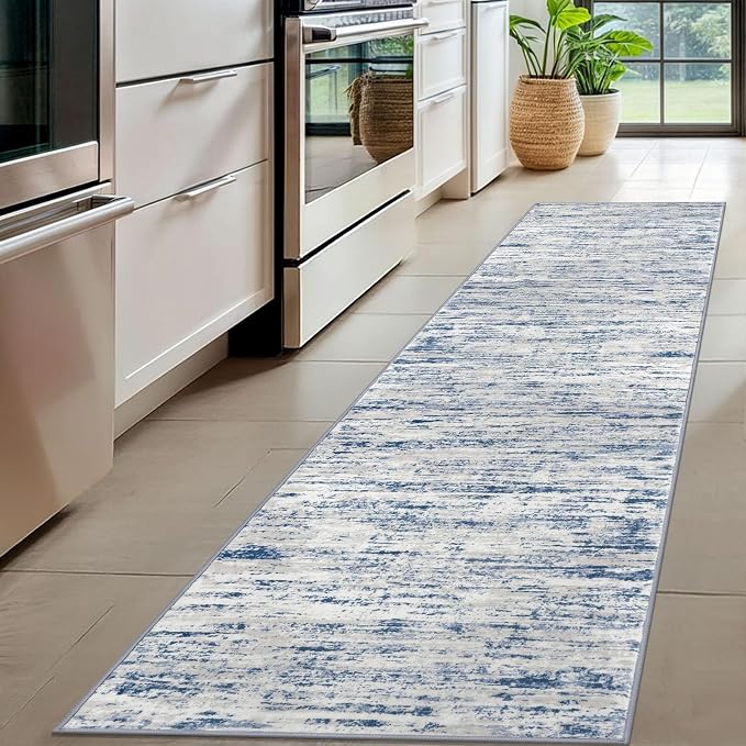 Lansny Modern Abstract Hallway Runner Rug - Image 2