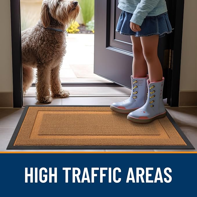 OLANLY Front Door Mat Outside 71x23, All-Season Heavy-Duty Rubber Doormat | - Image 6
