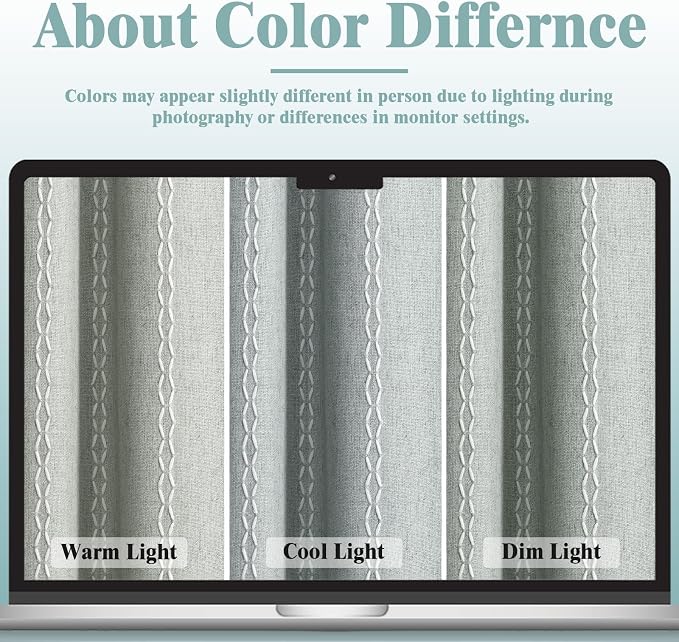 Teal Boho Blackout Curtains 2 Panels 84 Inch - Image 5