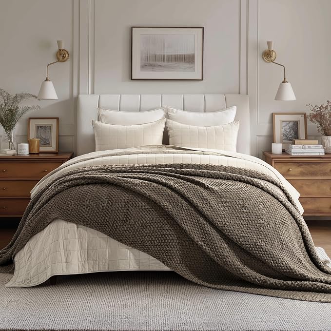 EVERGRACEHOME Chunky Chenille Knit Throw Blanket by EVERGRACEHOME