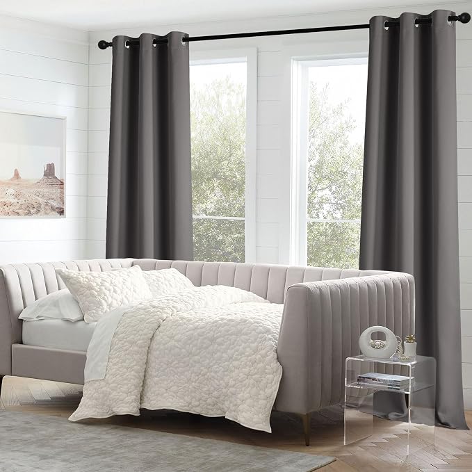 NICETOWN Grey Blackout Curtains 63 inch Length - Image 8