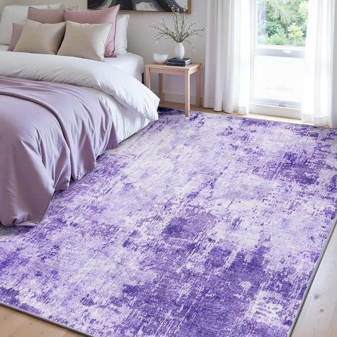 Washable Area Rugs 7'x9' Non-Slip Modern Abstract Soft - Image 2