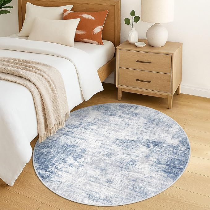 IOHOUZE Round Area Rug 5 Ft Circle Entryway Rugs Round Washable Door Mat Indoor - Image 8