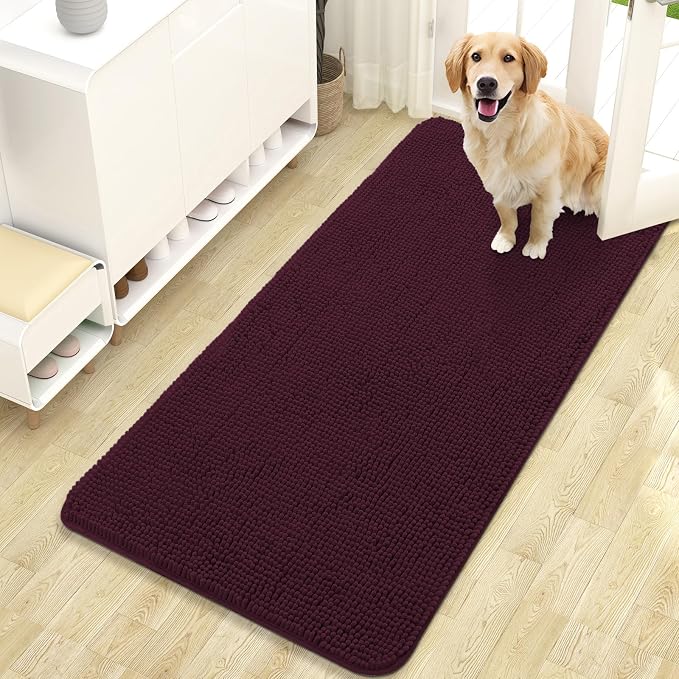 OLANLY Dog Door Mat for Muddy Paws 47x24, Absorbs Moisture and Dirt, Absorbent by OLANLY