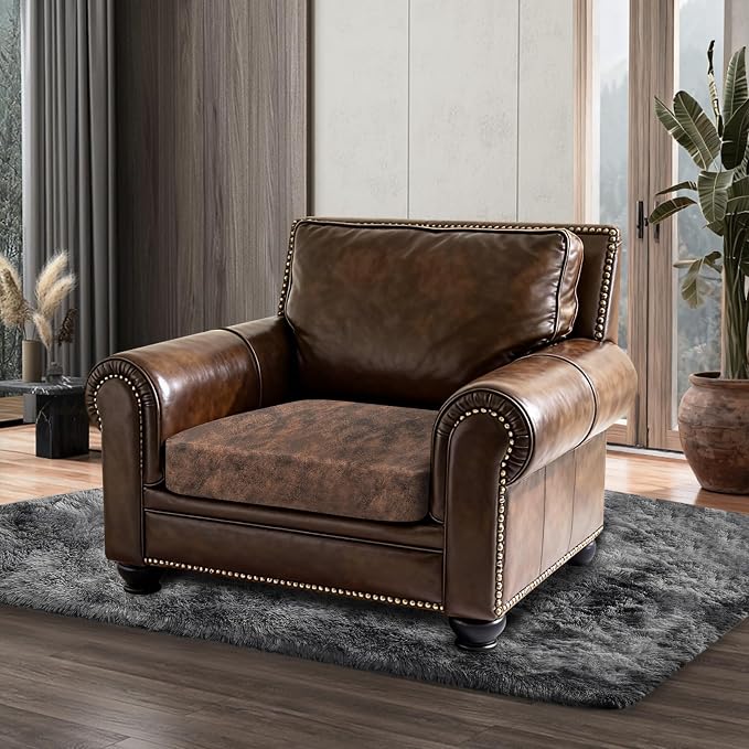 Leather Look Couch Cushion Covers Sofa Seat Slipcovers Sets Couches Furniture - Image 8
