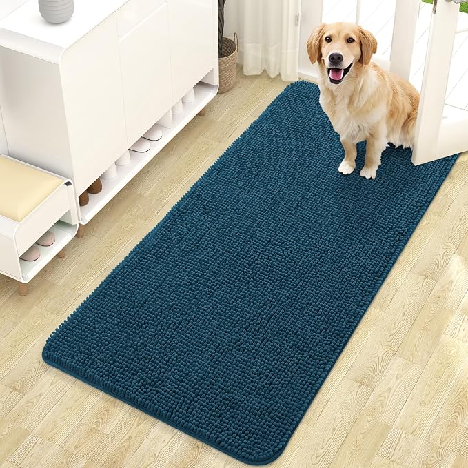 OLANLY Dog Door Mat for Muddy Paws 47x24, Absorbs Moisture and Dirt, Absorbent by OLANLY