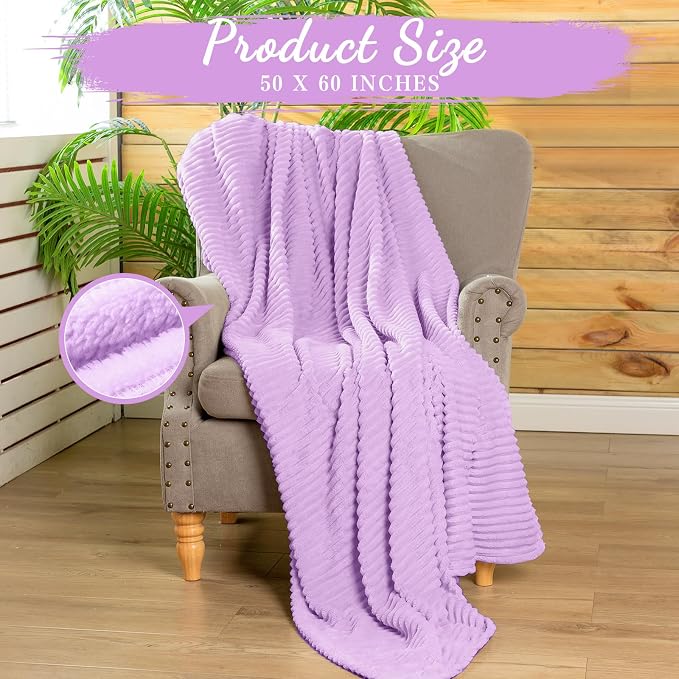Buryeah 12 Pcs Flannel Throw Blanket Bulk 50 x 60 in Sleepover Blanket Outdoor - Image 2