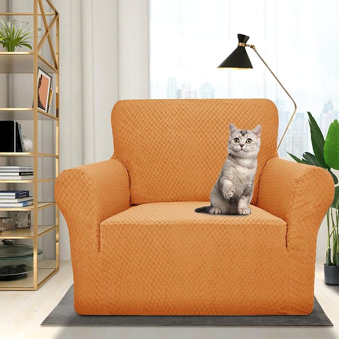 ZNSAYOTX 1 Piece Jacquard Chair Slipcovers - Image 2