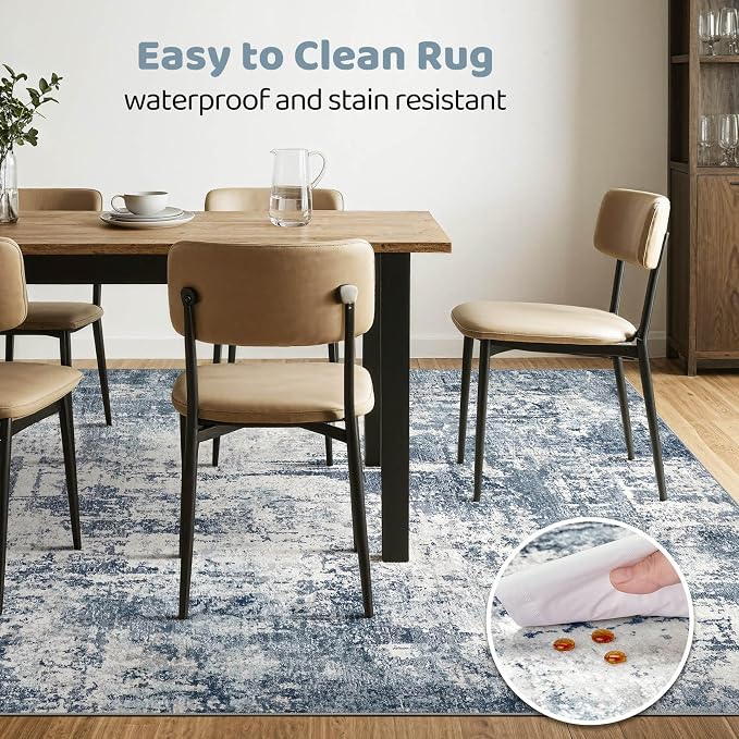LOONGRUG 7x10 Area Rug Washable Large Neutral Modern Living Room Rugs | - Image 6