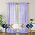 Simplebrand Lavender Semi Sheer Curtains 96 Inches Long 2 Panels, Light by Simplebrand