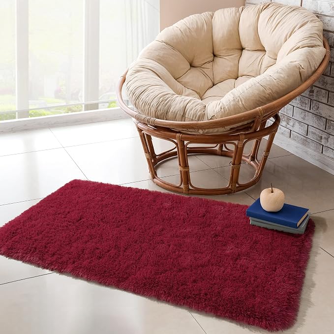 Chicrug Soft Runner Rug for Bedroom Living Room Plush Fluffy Rug 2x4 Feet - Image 5
