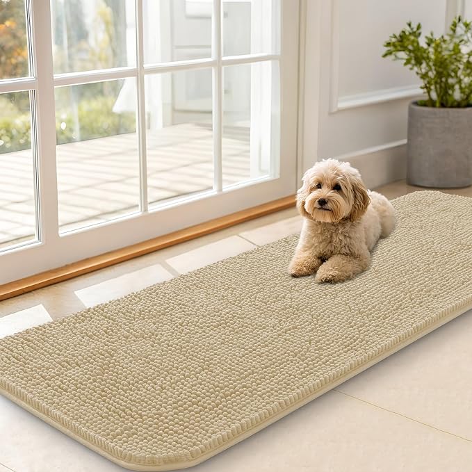 OLANLY Dog Door Mat for Muddy Paws 59x20, Absorbs Moisture and Dirt, Absorbent by OLANLY