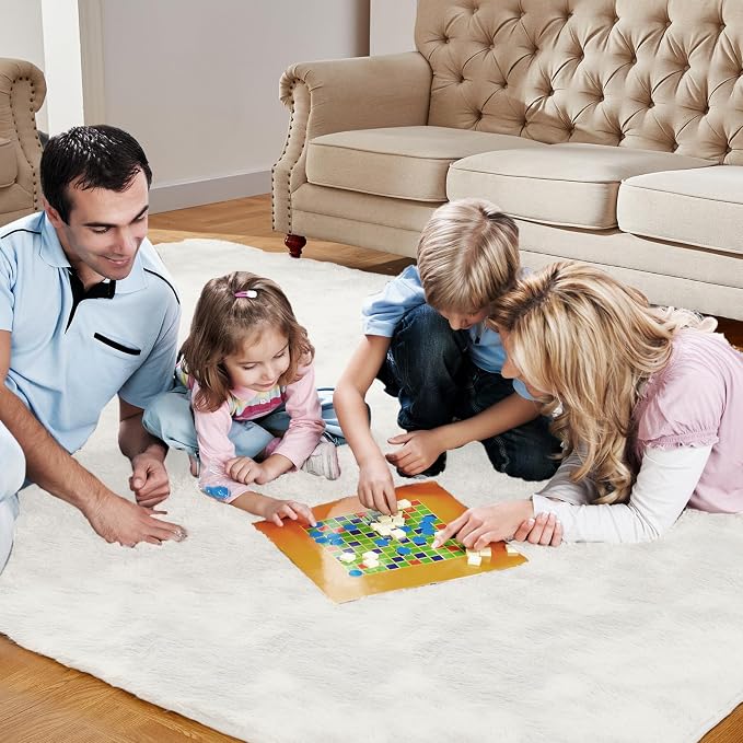 Large Area Rugs for Living Room, Super Luxury Soft Fluffy Modern Bedroom Rug - Image 2