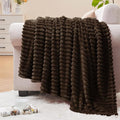 BEDELITE Fleece Throw Blanket for Couch – 3D Ribbed Jacquard Soft and Warm by BEDELITE