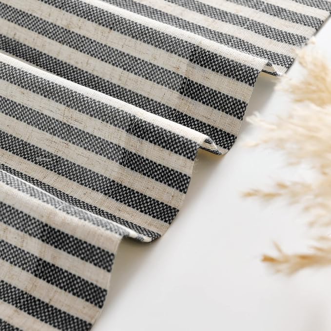 jinchan Linen Stripe Curtain Valance - Image 8