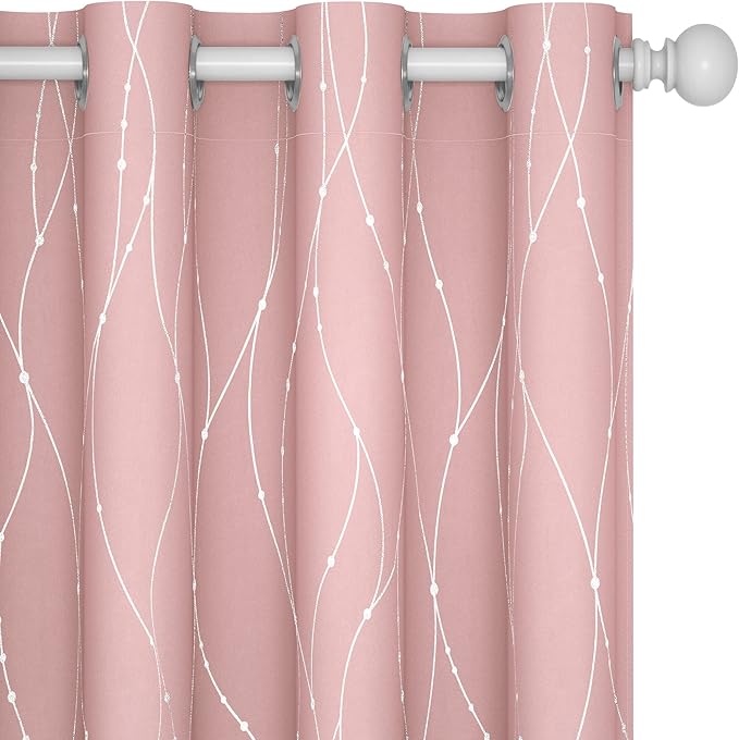 Deconovo Pink Blackout Curtains by Deconovo