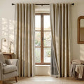 RYB HOME Polyester Textured 100% Blackout Curtains by RYBHOME