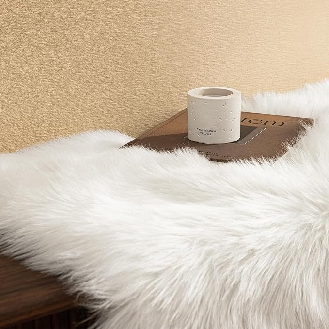 Ashler Faux Fur Rug, Fluffy Sheepskin Fur Rug, Fuzzy Ultra Soft 2 x 6 Ft Rugs - Image 3
