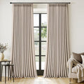 MIULEE Pinch Pleated Thick Linen Curtains 102 Inches Long 2 Panels by MIULEE