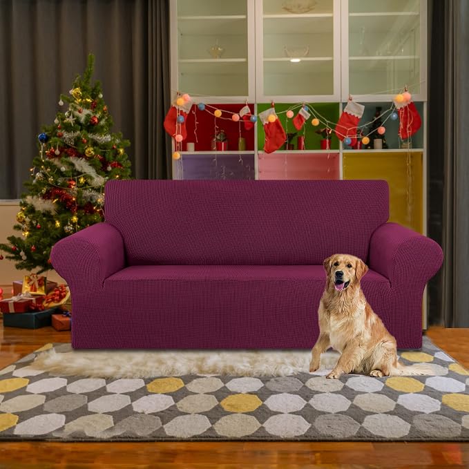 KEKUOU Stretch Loveseat Sofa Cover Slipcover, Couch Covers - Image 2
