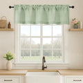 OVZME Valance for Windows, Light Filtering Faux Linen Textured Small Short by OVZME