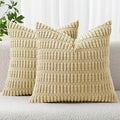 MIULEE Pack of 2 Corduroy Decorative Throw Pillow Covers 20x20 Inch Soft Boho by MIULEE