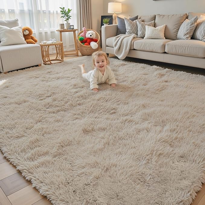 8x10 Area Rugs for Living Room Bedroom, Large Area Rug Shaggy Carpet Soft Plush by Junhejiamei