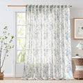 jinchan Linen Floral Curtains 100 Inch Extra Wide by JINCHAN
