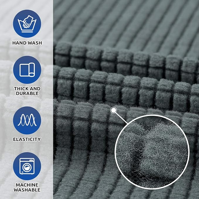 KEKUOU Stretch Oversized Sofa Slipcover 1 Piece Couch Sofa Cover Furniture - Image 3
