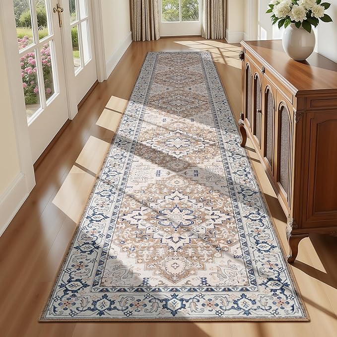 Lofus 2x10 Hallway Washable Runner Rug, Vintage Kitchen Runners Non Slip - Image 3