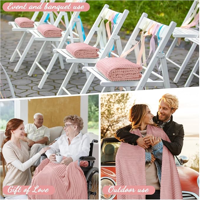 Buryeah 6 Pcs Flannel Throw Blanket Bulk 50 x 60 in Sleepover Blanket Outdoor - Image 4