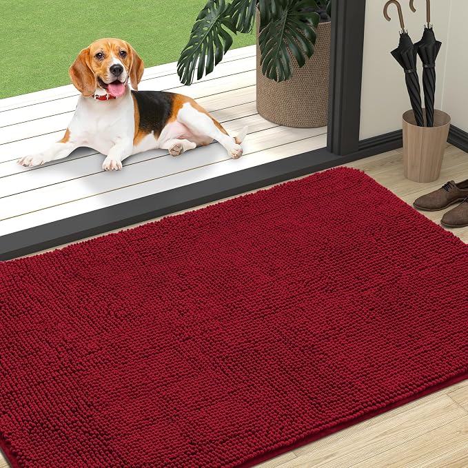 OLANLY Dog Door Mat for Muddy Paws 47x32, Absorbs Moisture and Dirt, Absorbent by OLANLY