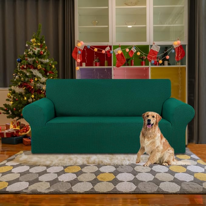 KEKUOU Stretch Loveseat Sofa Cover Slipcover, Couch Covers - Image 2