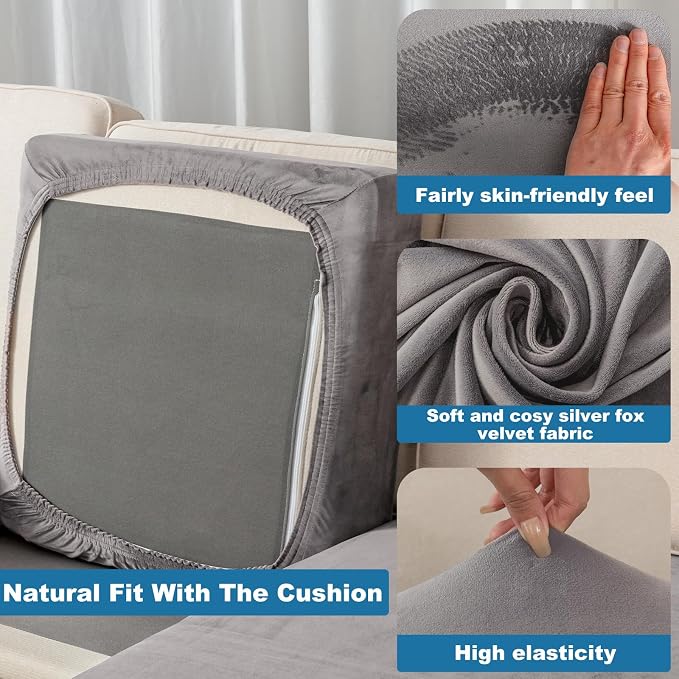 Couch Cover Velvet Chaise Cushion Cover - Image 6