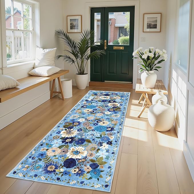 Rug for Hallways Kitchen Rug 2x8, Non Slip Washable Rugs - Image 2