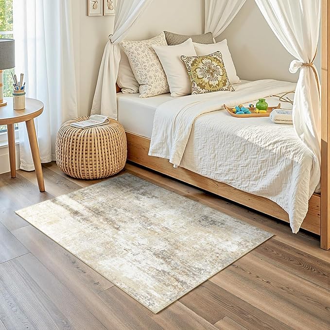 Washable Area Rugs 3'x5' Non-Slip Modern Abstract Soft - Image 3