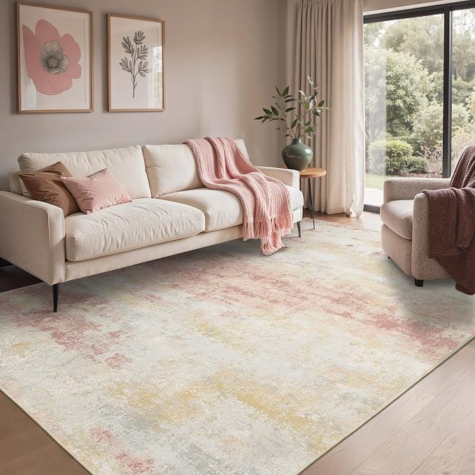 Area Rugs 8x10 for Living Room Bedroom, Modern Abstract Machine Washable Rug - Image 3