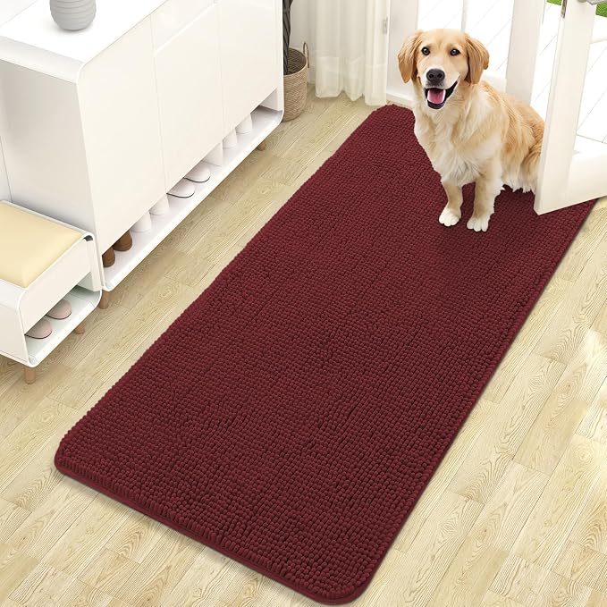 OLANLY Dog Door Mat for Muddy Paws 47x24, Absorbs Moisture and Dirt, Absorbent by OLANLY