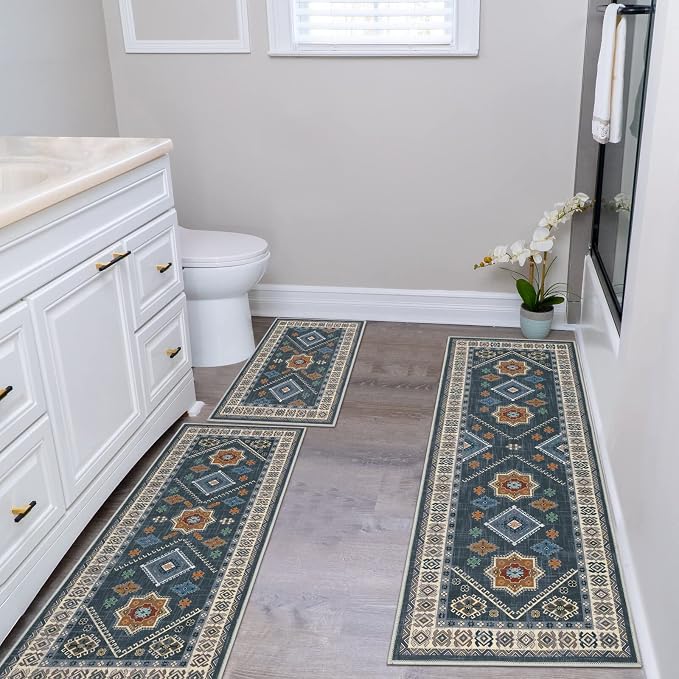 HEBE Boho Kitchen Rug Sets 3 Piece - Image 7