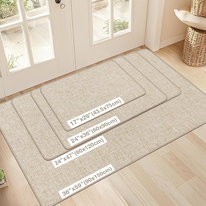 LEKEEPGO Ultra Thin Indoor Door Mat 36"x59", Low-Profile Door Mat Indoor - Image 2