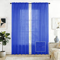 SpaceDresser Check Sheer Curtains 45 Inches Long by SpaceDresser