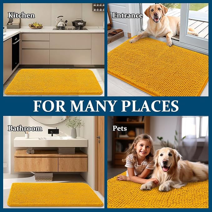OLANLY Dog Door Mat for Muddy Paws 30x20, Absorbs Moisture and Dirt, Absorbent - Image 8