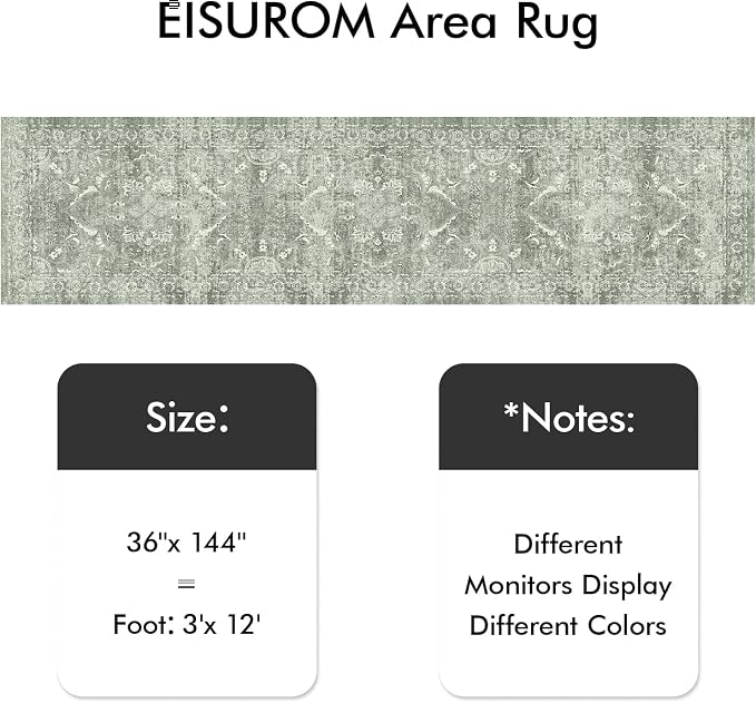 Washable 3x12 Runner Rug - Image 6