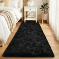 Noahas 2x10 Black Fluffy Soft Runner Rug Non-Slip by ModernHomeDecor