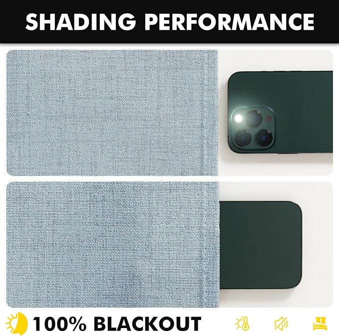 MIULEE 100% Blackout Linen Curtains - Image 7
