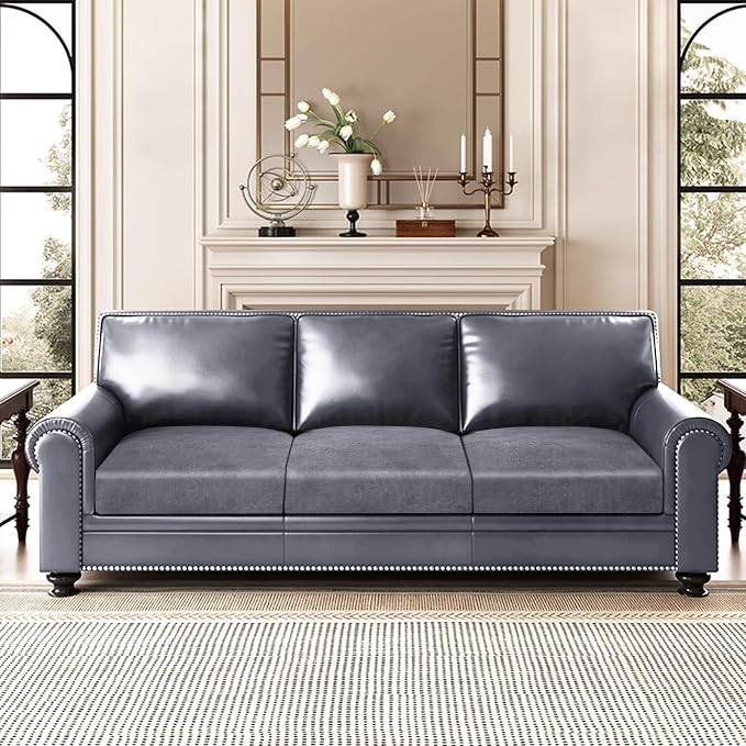 Leather Look Couch Cushion Covers Sofa Seat Slipcovers Sets Couches Furniture - Image 2